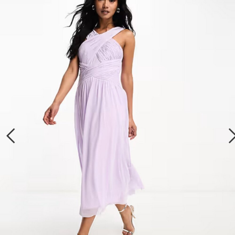 LITTLE MISTRESS // Lavender Chiffon Bridesmaid Dress - Size 4